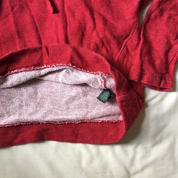 Red Flecked Ralph Lauren Cowel Sweatshirt - Picture 5 of 6